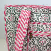 Block Print Medium Zip Tote Bag – Quilted Cotton Everyday Bag with Zip