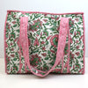 Block Print Medium Tote Bag With Zip – Quilted Cotton Everyday Bag