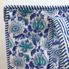 Block Print Large Tote Bag With Zip  – Quilted Cotton Everyday Bag