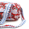 Block Print Small Duffel Bag – Quilted Cotton Travel Bag with Adjustable Strap