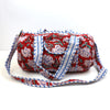 Block Print Small Duffel Bag – Quilted Cotton Travel Bag with Adjustable Strap