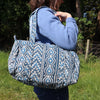 Block Print Small Duffel Bag – Quilted Cotton Gym & Travel Bag