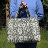 Block Print Medium Tote Bag – Quilted Cotton Everyday Bag