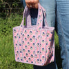 Block Print Mini Tote Bag – Quilted Cotton Lunch Bag Style