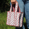 Block Print Mini Tote Bag – Quilted Cotton Lunch Bag Style