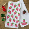 The Block Print Club- July Strawberry Napkins