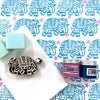 Indian Elephant Tea Towels Block Printing Kit