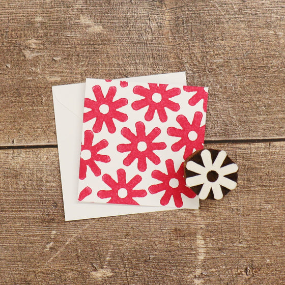 Indian Wooden Printing Block - Button Flower