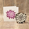 Indian Wooden Printing Block - Dahlia 'Cafe Au Lait'