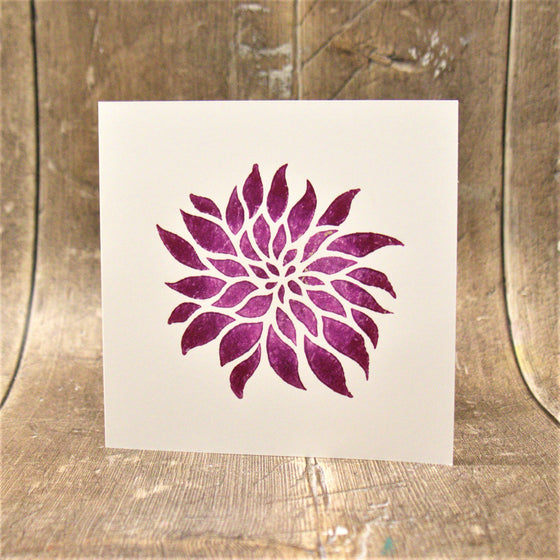 Indian Wooden Printing Block - Dahlia 'Cafe Au Lait'