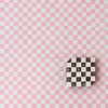 Checker pattern Indian wooden printing block