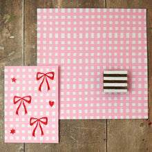  Gingham pattern Indian wooden printing block, for hand printing fabric and paper