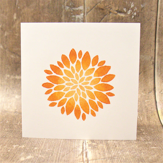 Indian Wooden Printing Block - Dahlia 'Cornwall Island'