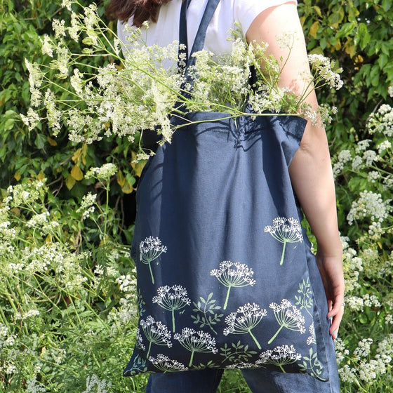 Cow Parsley Tote Bag Indian Block Printing Kit