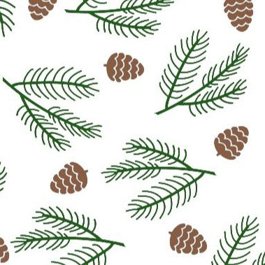 The Block Print Club- September Pinecone and Fern Stationary