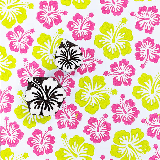 Hibiscus Flower Indian Printing Blocks