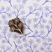  Indian Wooden Printing Block - Ivy Bloom - last chance