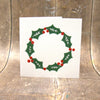 Large Holly Wreath- Indian Printing Block