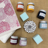 The Block Print Club- July Dahlia Tea Towel