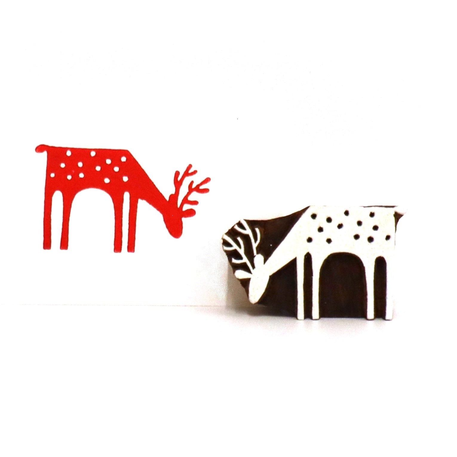 Simple Reindeer Indian Printing Block The Indian Block Print Co.