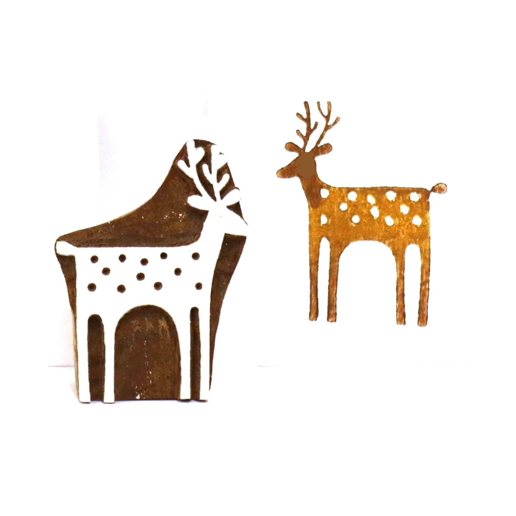 Simple Standing Reindeer Indian Printing Block The Indian Block