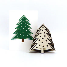  Solid Christmas Tree With Dots - Indian Printing Block