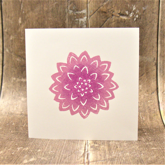 Indian Wooden Printing Block - Solid Dahlia