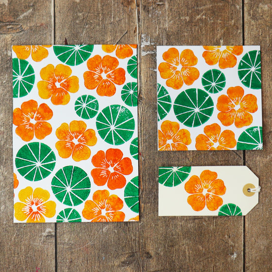 The Crafty Lass- Nasturtium & Leaves- Back Order