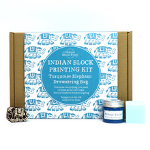  Indian Elephant Drawstring Bag Block Printing Kit
