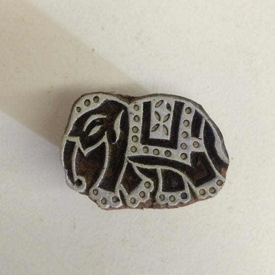 Indian wooden printing block- Mini Elephant