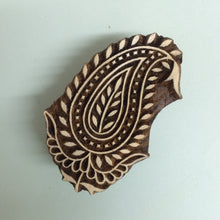  Indian Wooden Printing Block - Paisley Leaf 2
