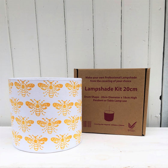 Indian Block Printing Kit - 20cm Bumble Bee Lampshade