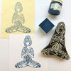 Indian Wooden Printing Block - Yoga Lady