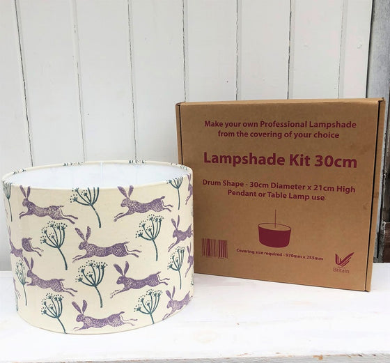 Indian Block Printing Kit - 30cm Hare & Seedhead Lampshade