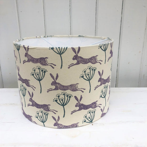 Indian Block Printing Kit - 30cm Hare & Seedhead Lampshade