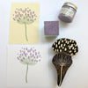 Indian Wooden Printing Block - 2-Part Wild Seeds