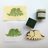 Indian Wooden Printing Block - Dinosaur Triceratops