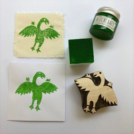 Indian Wooden Printing Block - Dinosaur Pterodactyl