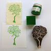 Indian Wooden Printing Block - Wiggly Tree