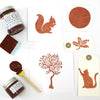 Brown Fabric Paint