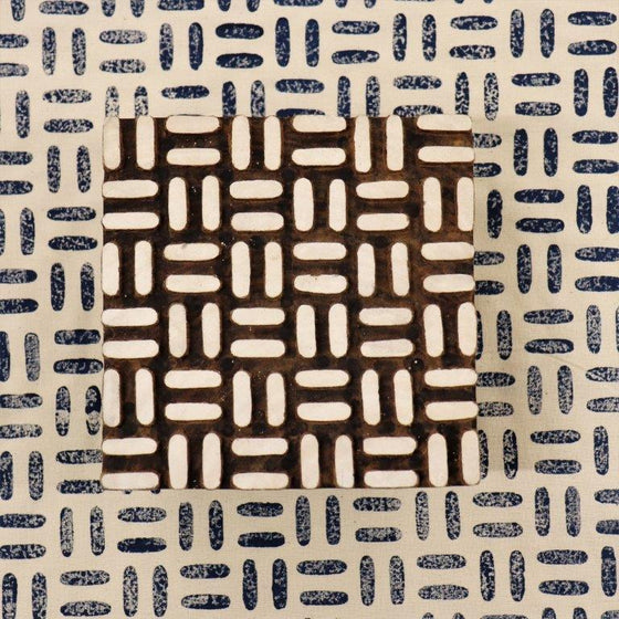 Traditional Printing Block - Criss Cross