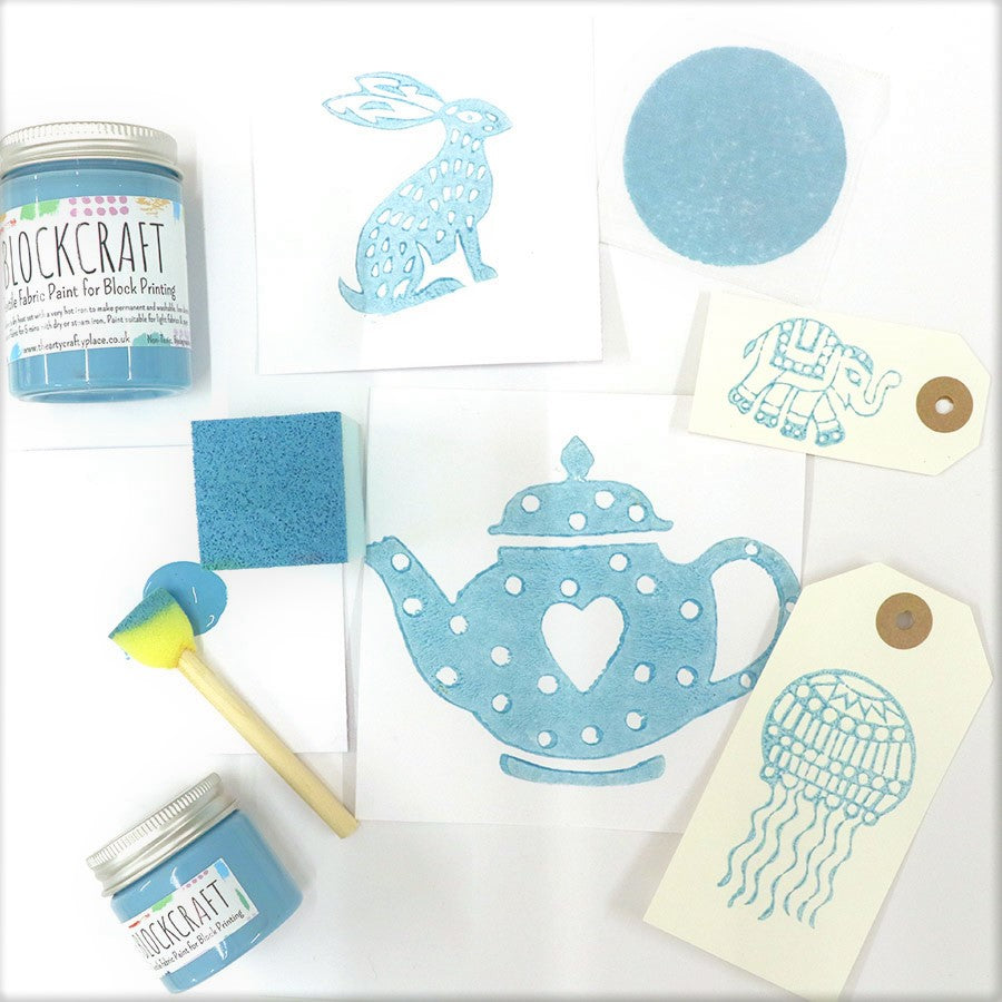 Duck Egg Blue Fabric Paint The Indian Block Print Co.