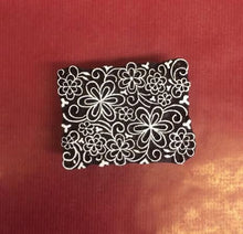 Indian Wooden Printing Block - Daisy Flower Tile