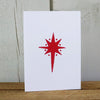 Indian Block Printing Kit - Red Dotty Star Christmas Cards