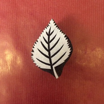 Indian Wooden Printing Block - Leaf