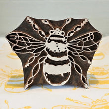  Indian Wooden Printing Block - Bee (5 sizes)