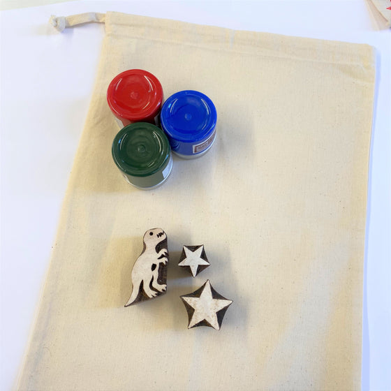 Complete Block Printing Kit - Dinosaur & Stars