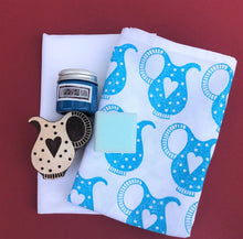  Indian Block Printing Kit - Turquoise Jug Tea Towel