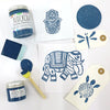 Midnight Blue Fabric Paint for block printing