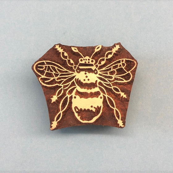 Indian Wooden Printing Block - Medium Bee